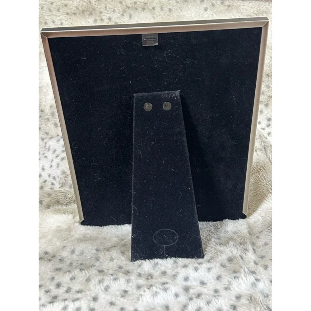 Baby’s First Year Pewter Silver Photo Frame NWT Stand Hanging 9x11 Green Tree